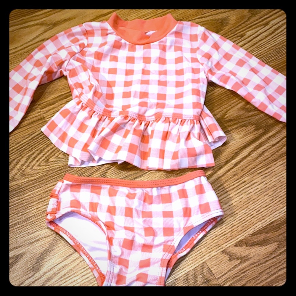 Jessica Simpson baby bathing suit with rash guard